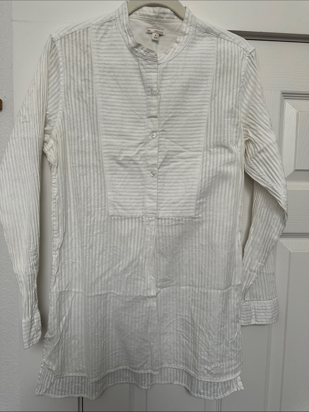 GAP White Striped Cotton Tunic